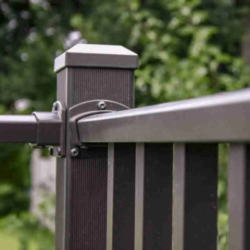 Wahoo Rail Post And Handrail In Antique Bronze